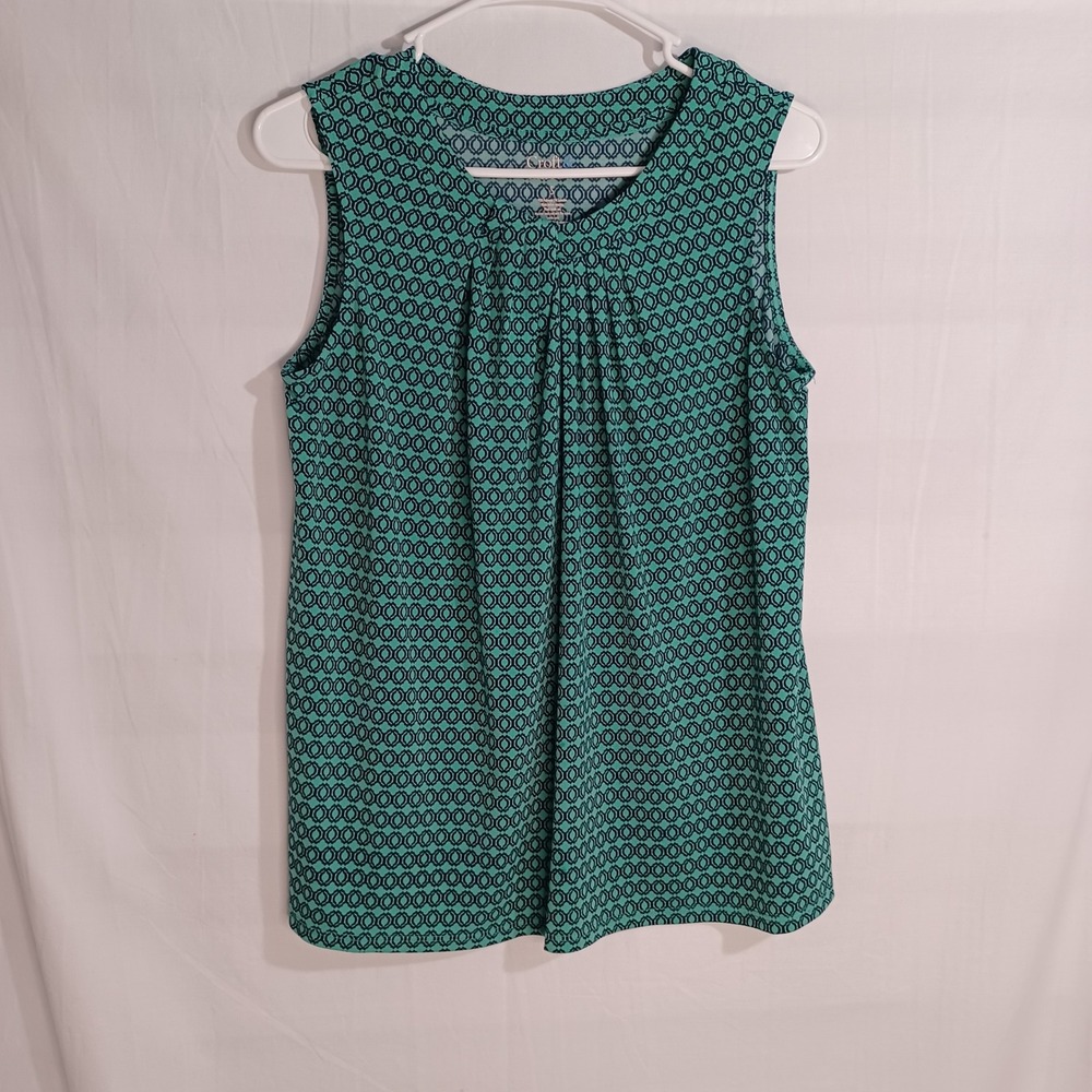Women's Croft &‎ Barrow Green Sleeveless Blouse Size Small